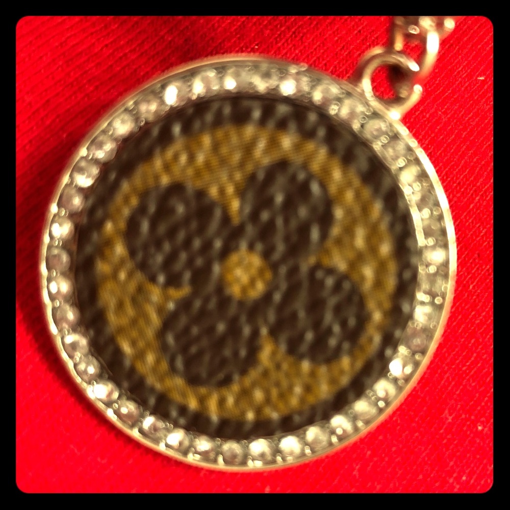 Necklace with authentic LV monogram canvas